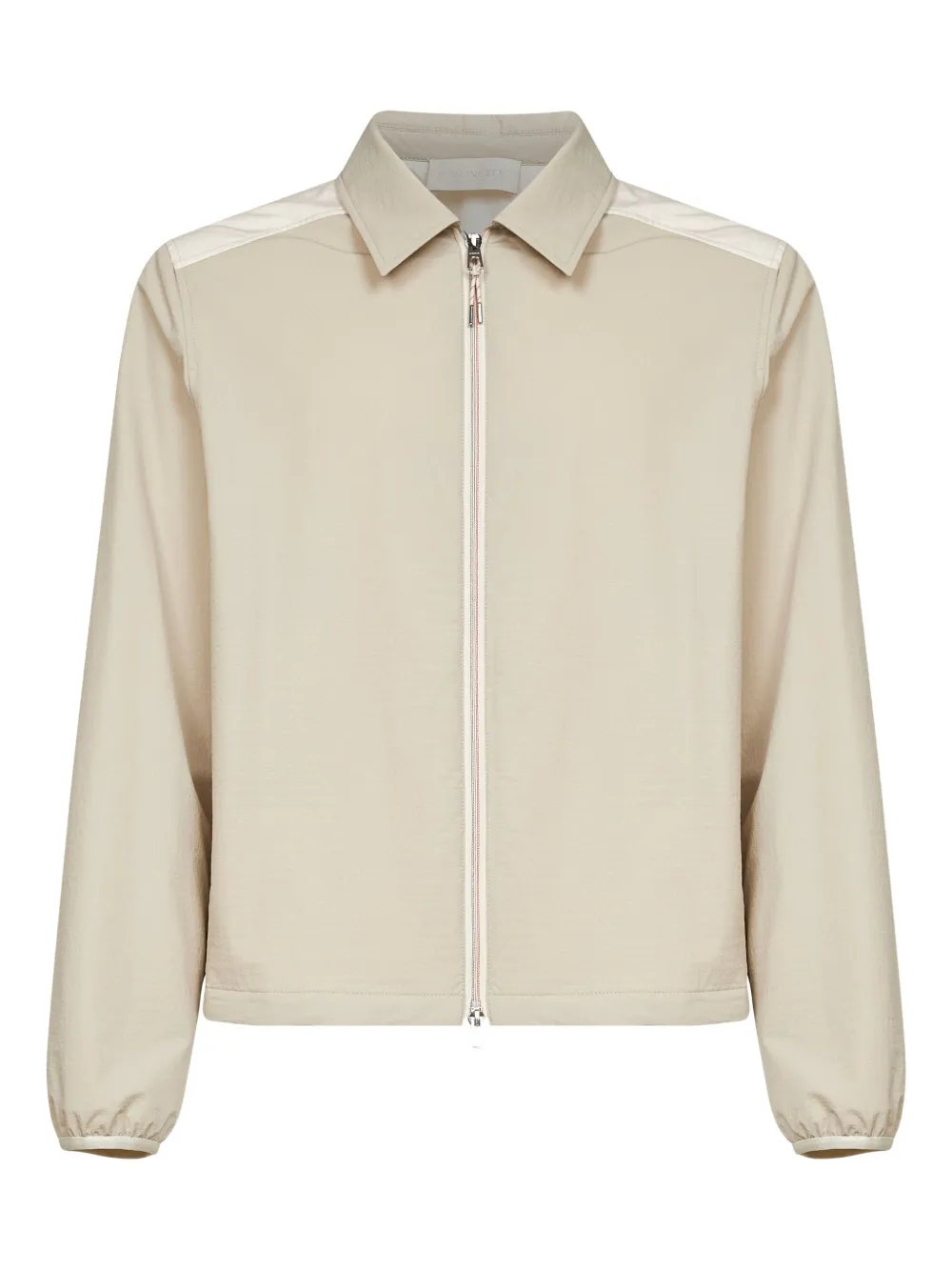 Moncler Seersucker overhemd met dubbele slippers Beige