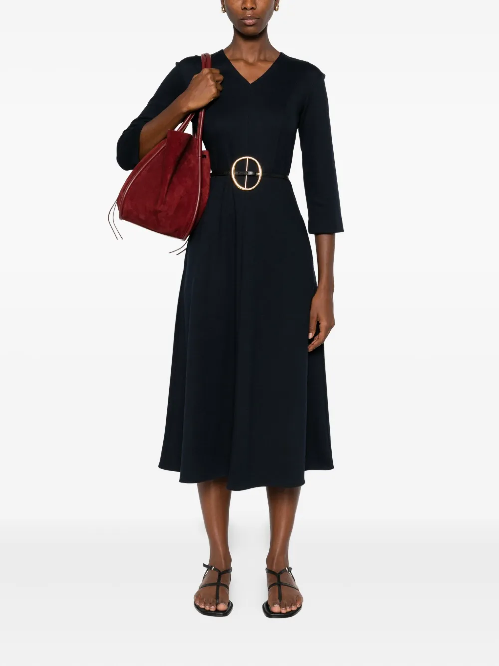 'S Max Mara Jurk met cropped mouwen - Blauw