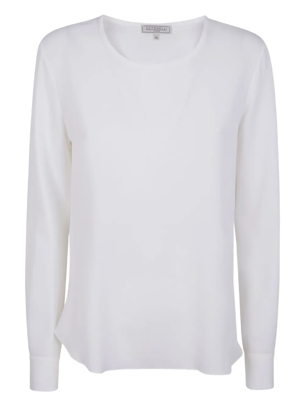 Antonelli crew-neck silk T-shirt Wit