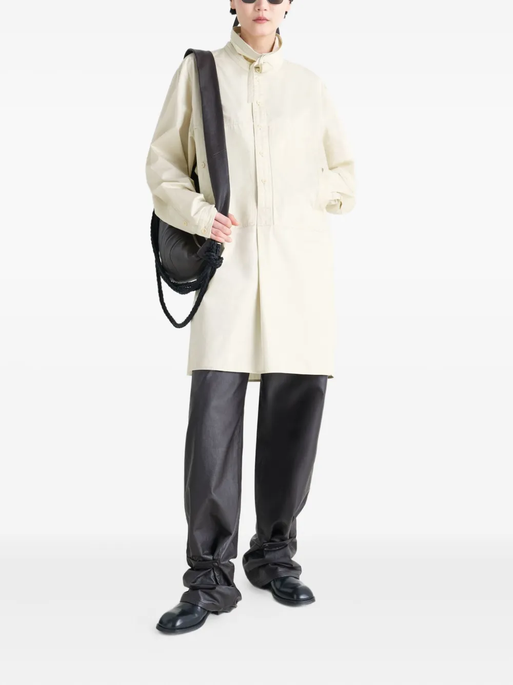 LEMAIRE Blouse met zak met knopen - Beige