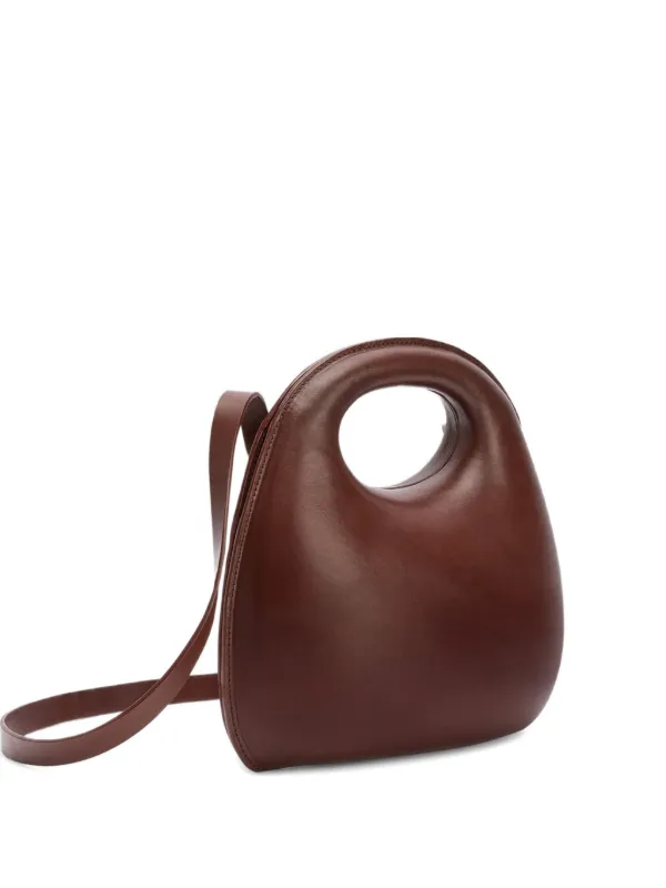 Lemaire Egg Bag in Molded Leather in Brown