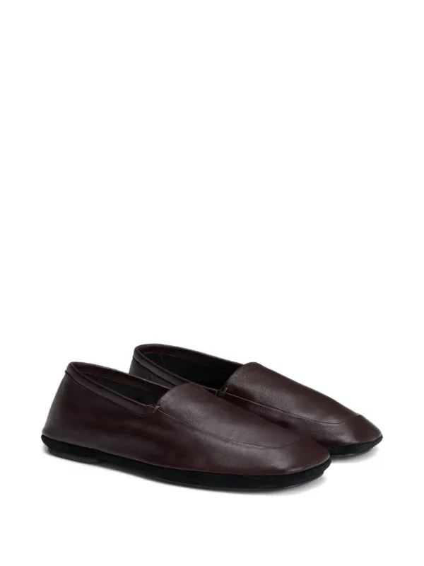 LEMAIRE square-toe Slippers | Brown | FARFETCH TW