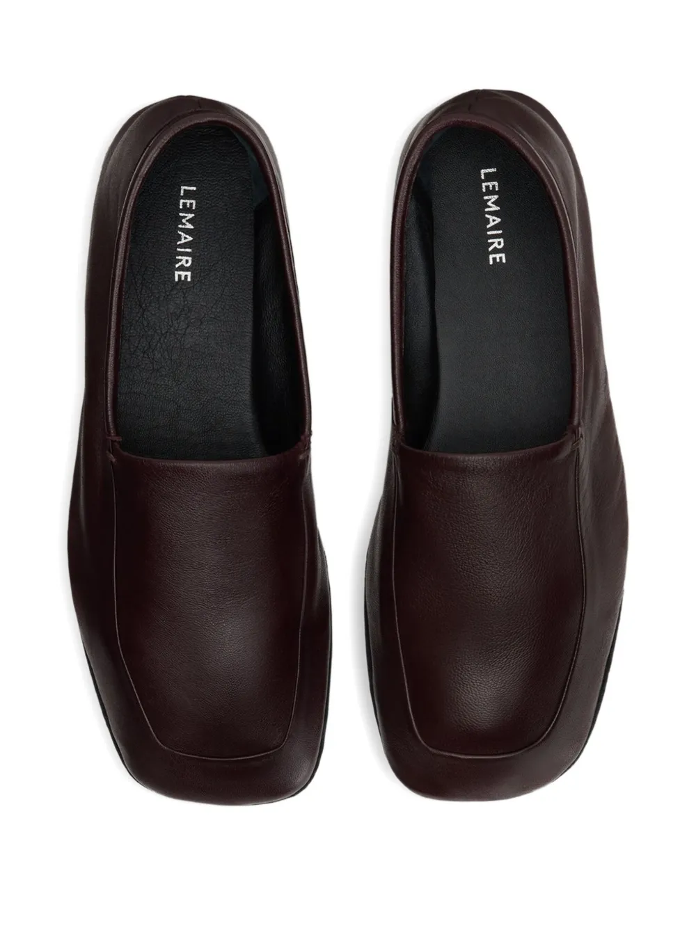 Lemaire Square-toe Slippers In Brown
