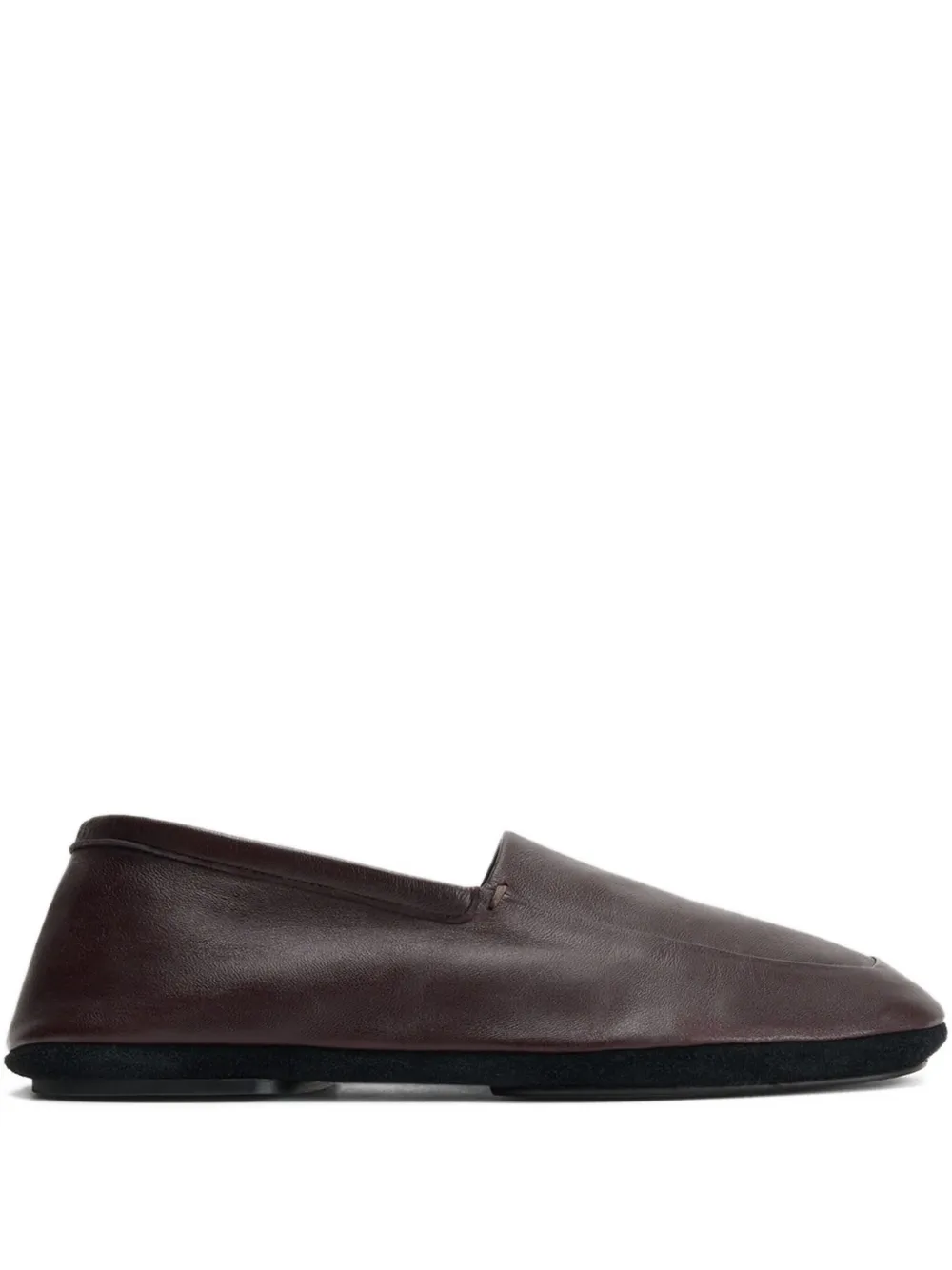 Lemaire Square-toe Slippers In Brown