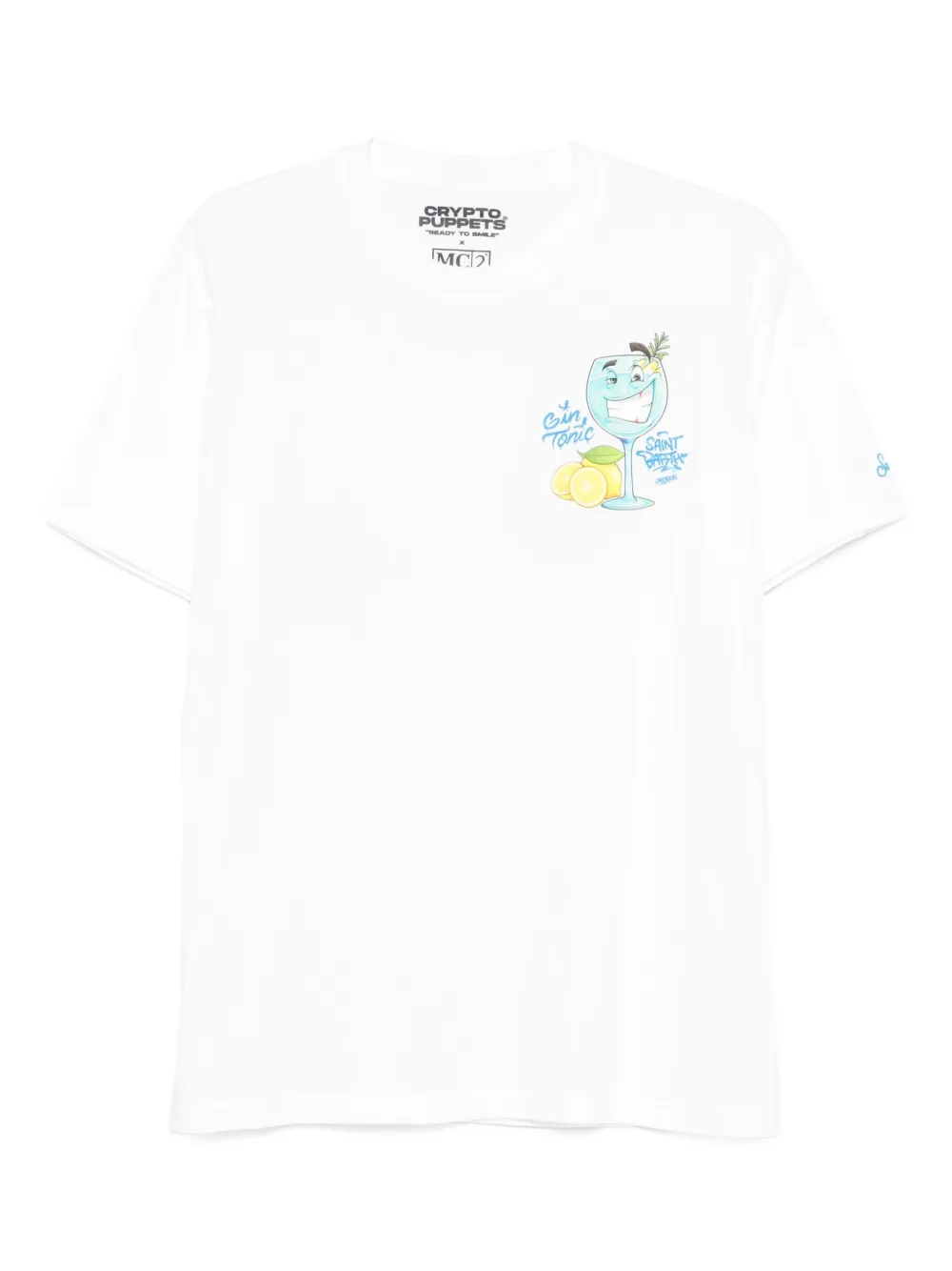 MC2 Saint Barth T-shirt met gin-en-tonic-print Wit