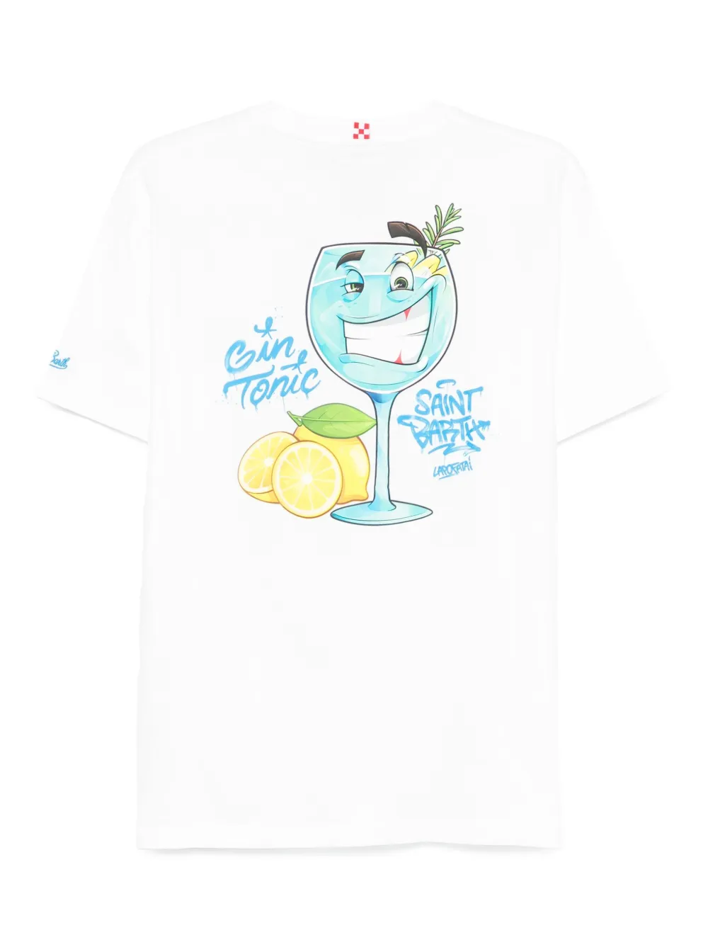 MC2 Saint Barth T-shirt met gin-en-tonic-print Wit