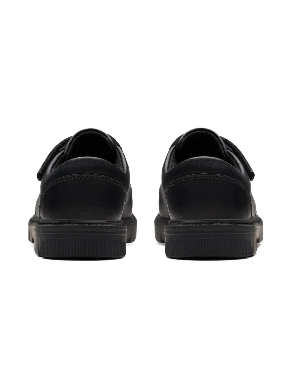 Clarks Kids Lorcam Edge leather sneakers Black