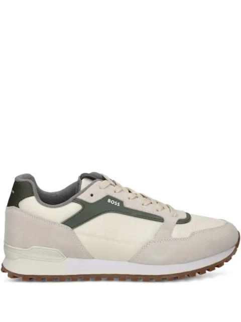BOSS suede panel sneakers