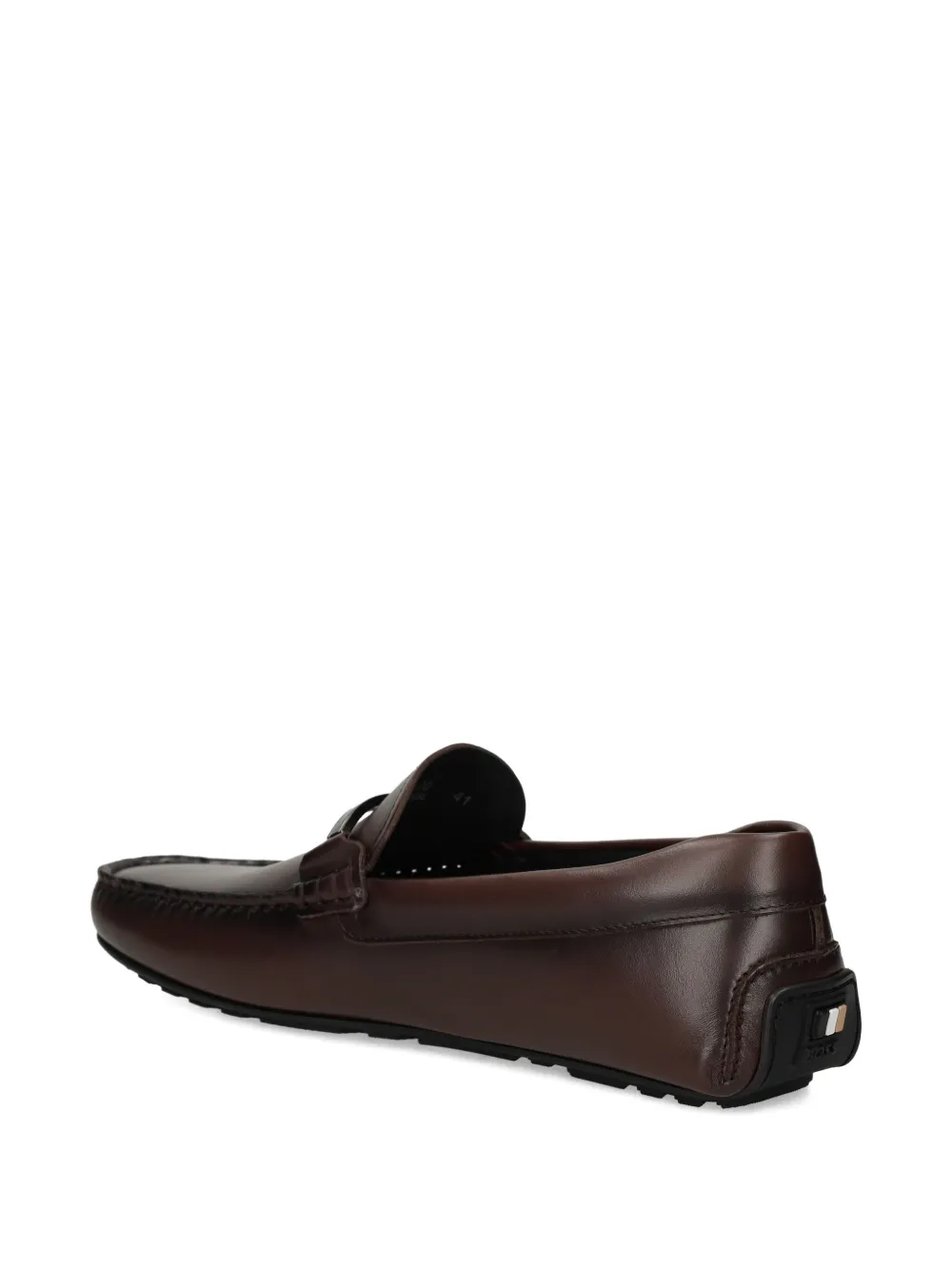 BOSS leather loafers Brown