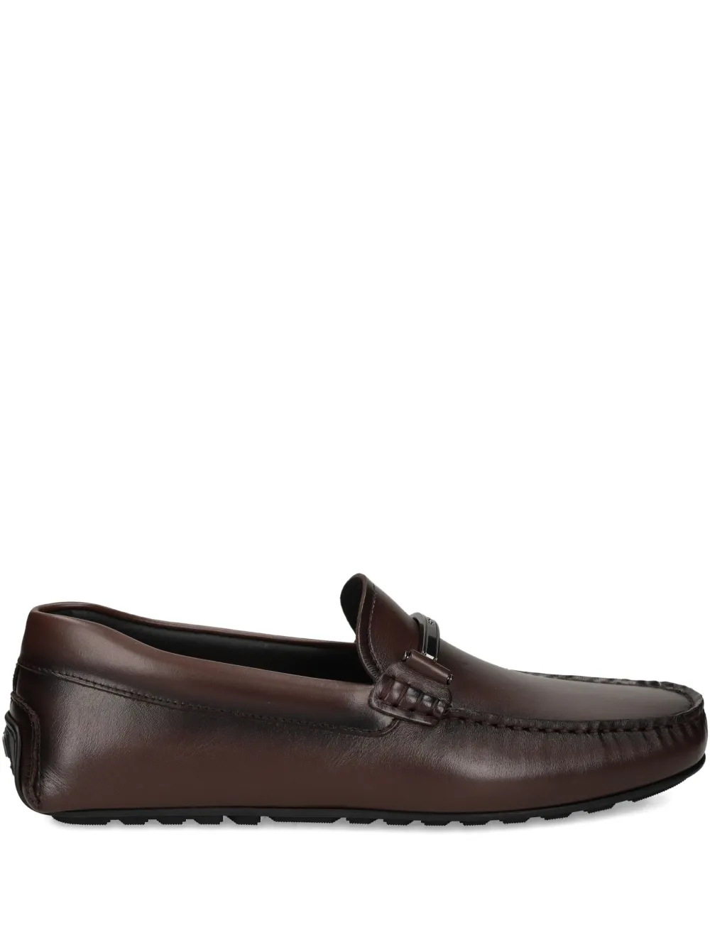 BOSS leather loafers Brown