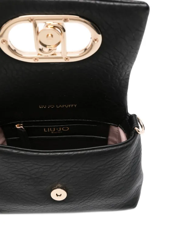 LIU JO chain-strap Textured Shoulder Bag | Black | FARFETCH