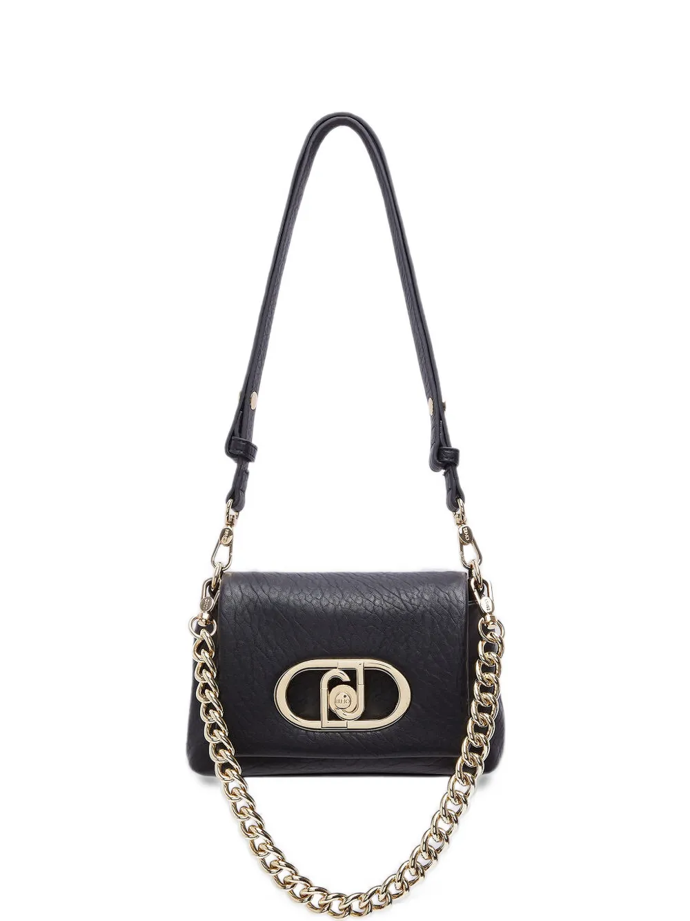 LIU JO chain-strap textured shoulder bag - Nero