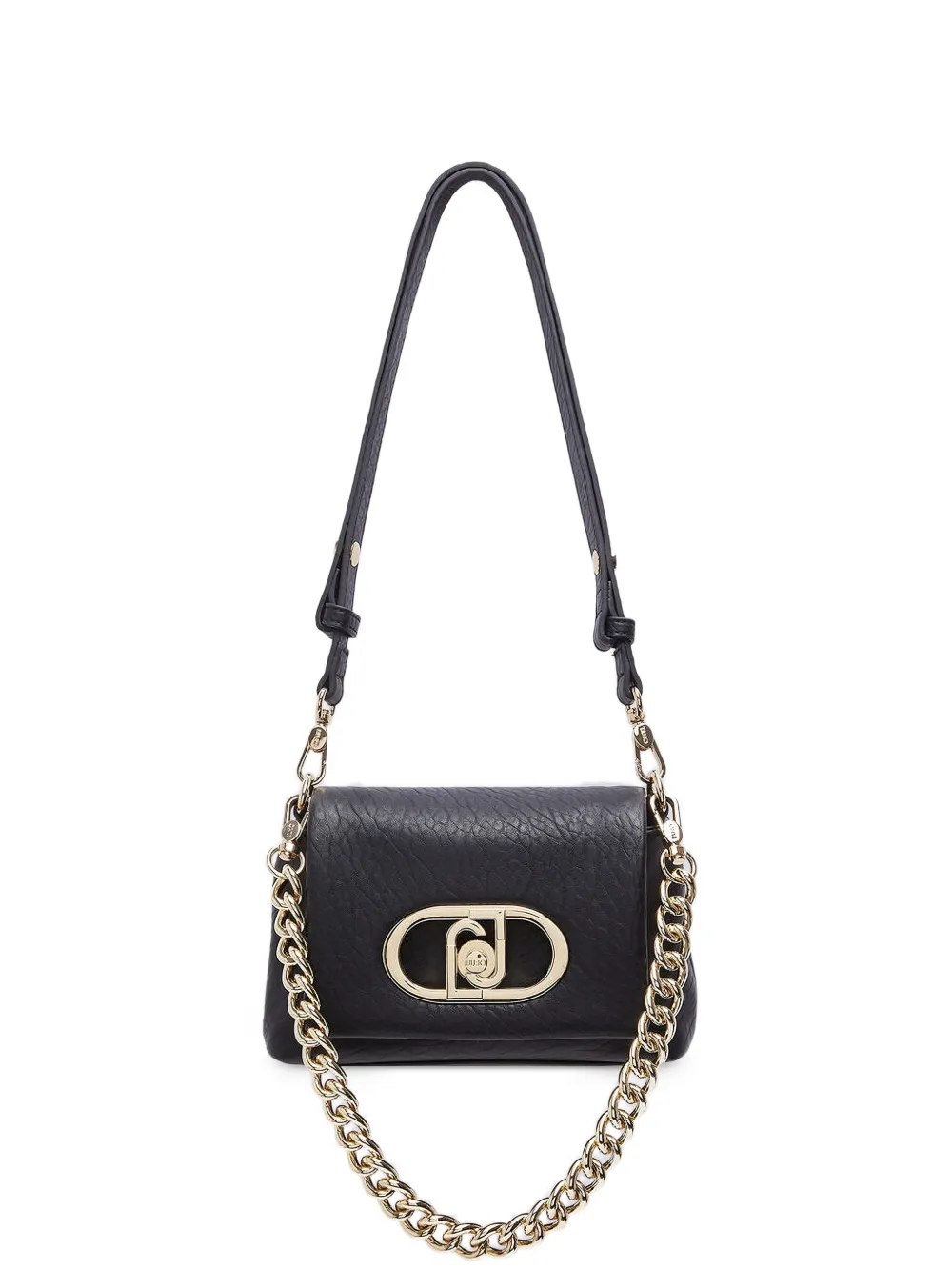 LIU JO chain-strap textured shoulder bag - Nero
