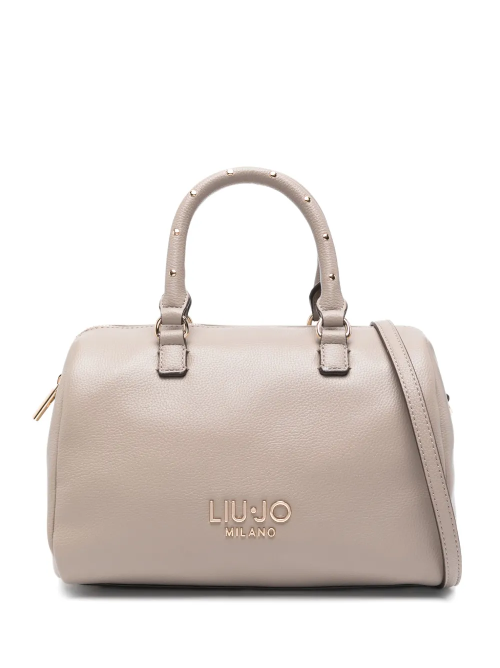 studded top-handle tote bag