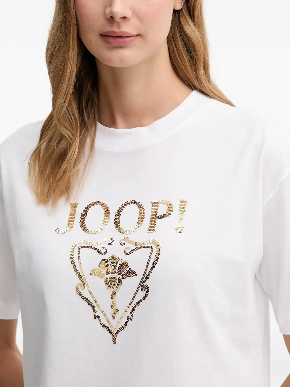 Joop Tomma Sequin-embellished Logo Top In Multi