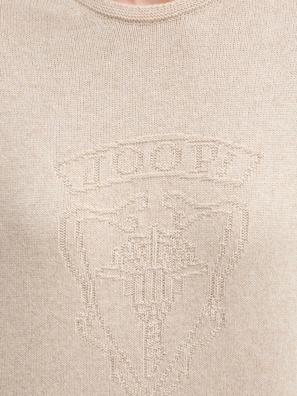 Joop Embroidered Crest Sweater In Neutral