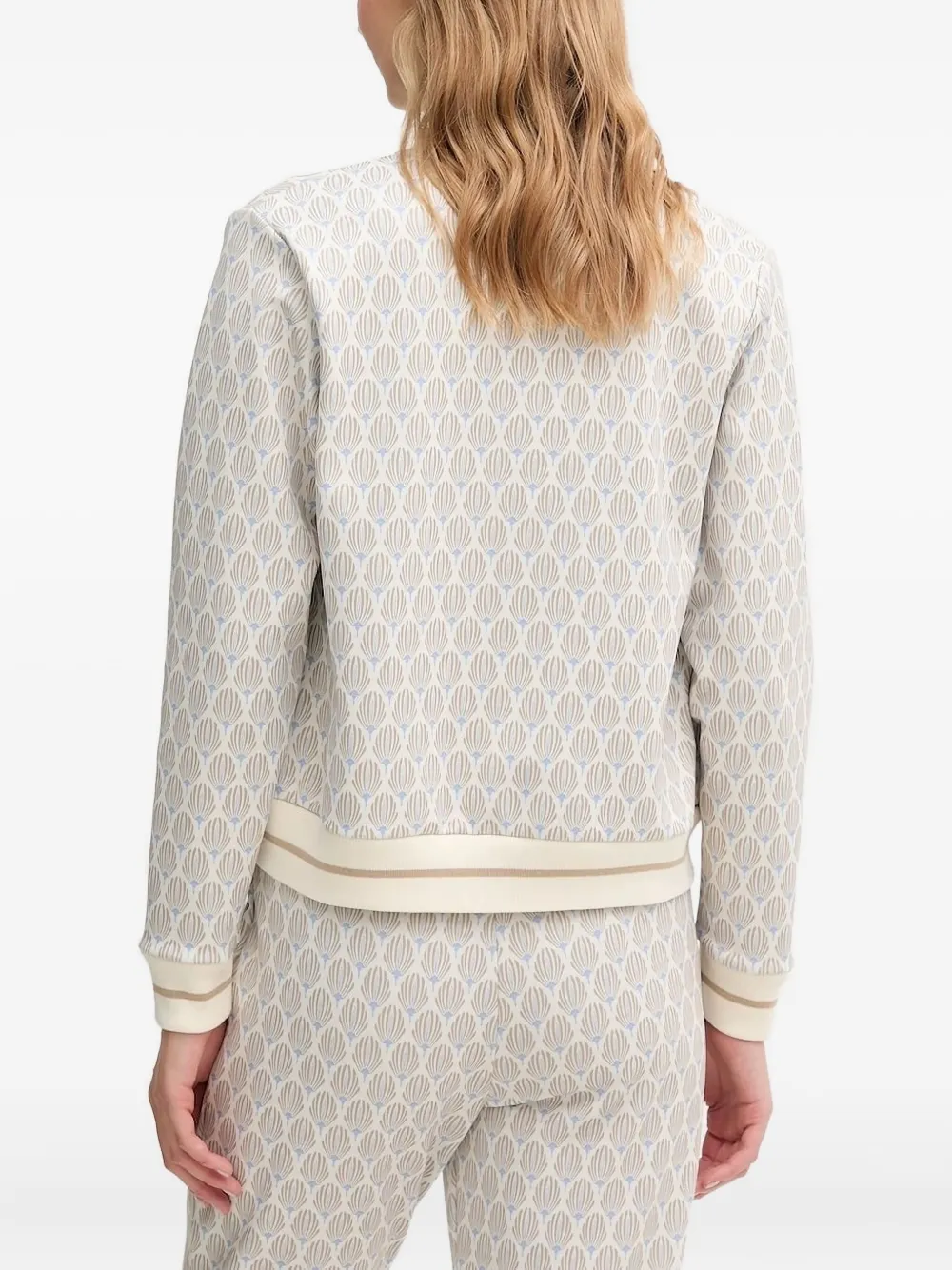 Joop! Tjara sweater met patroon en knopen Beige