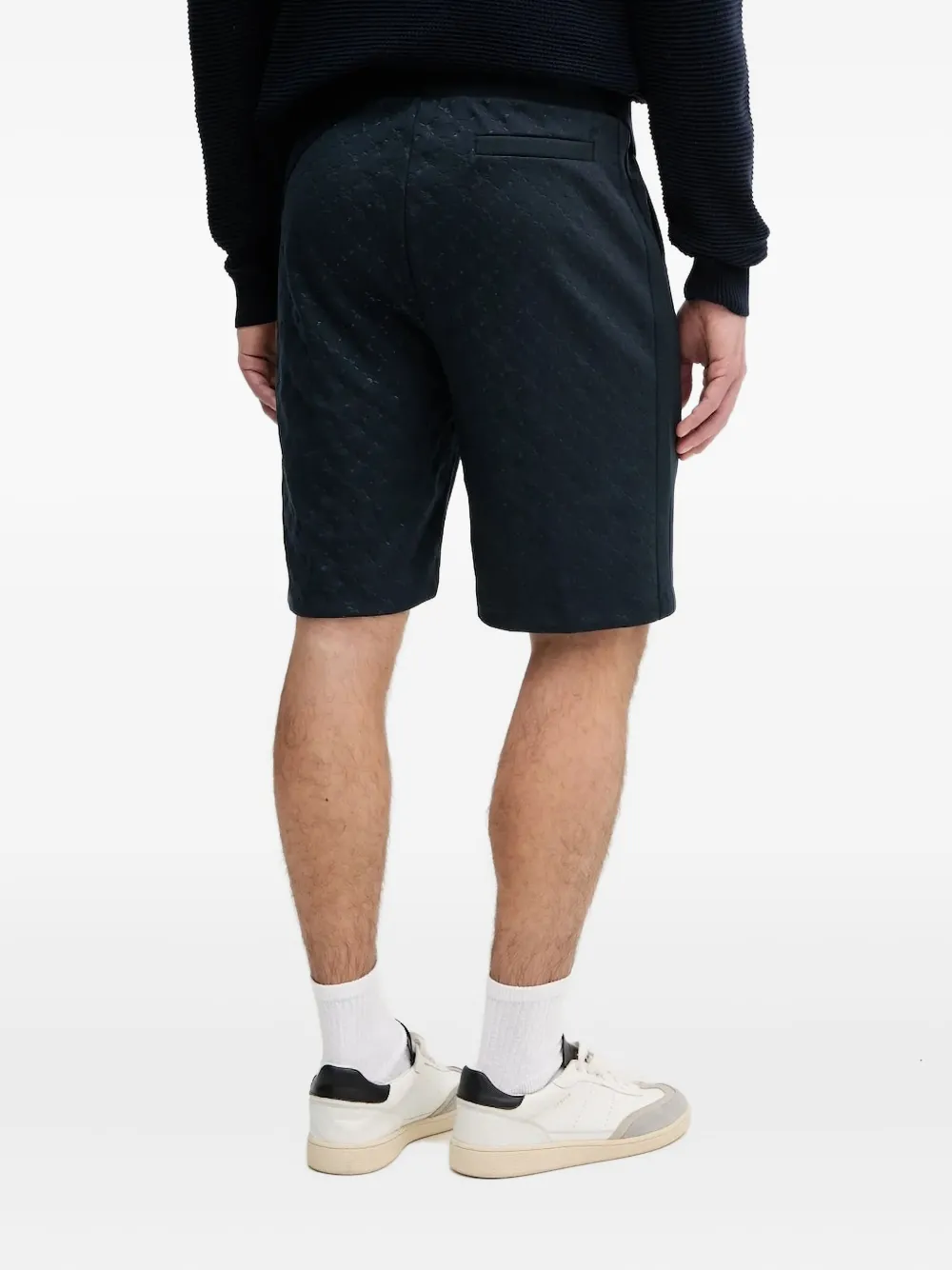Joop Graphic-pattern Drawstring Shorts In Blue