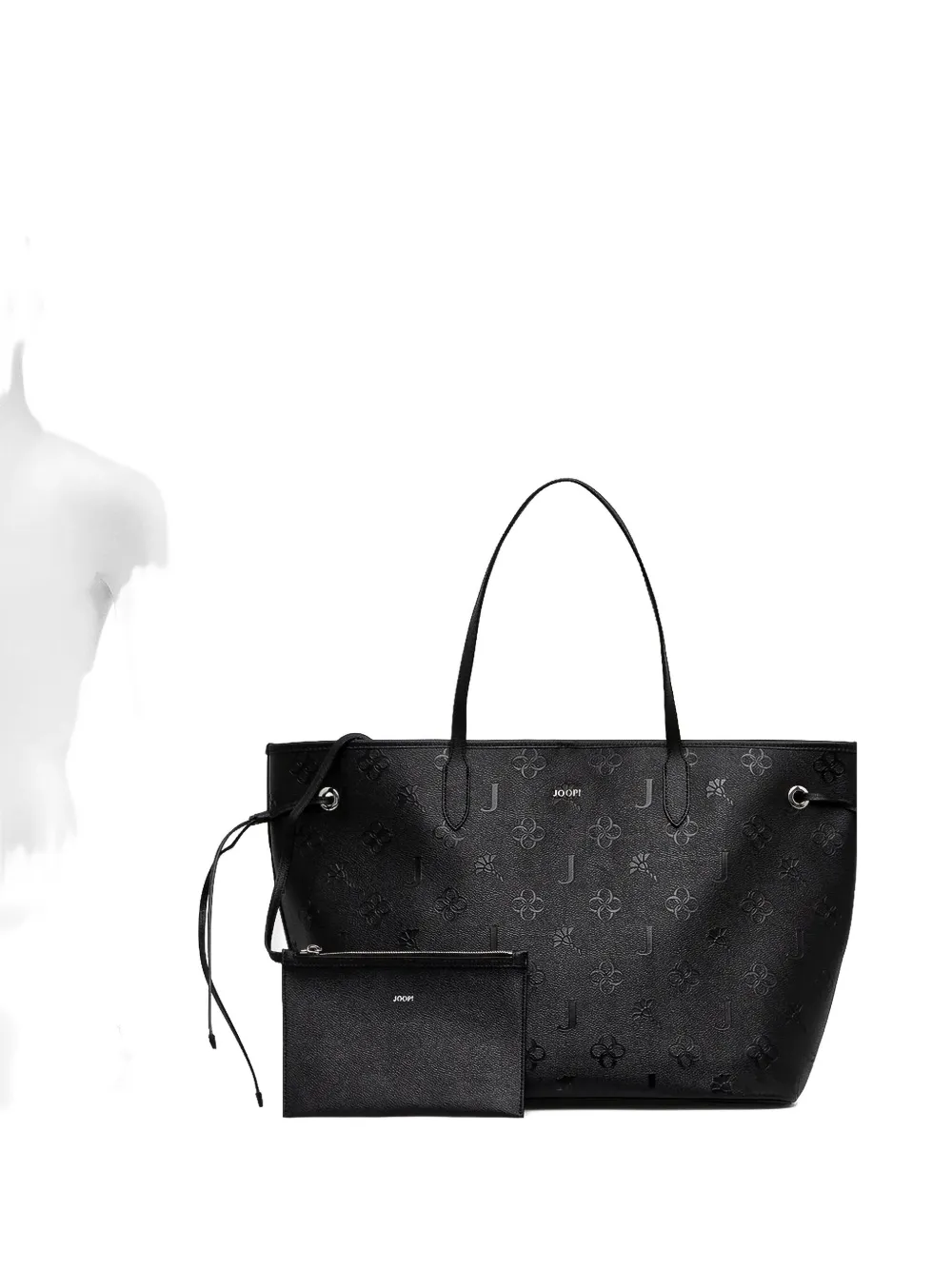 Joop Debossed-logo Drawstring Tote Bag In Black