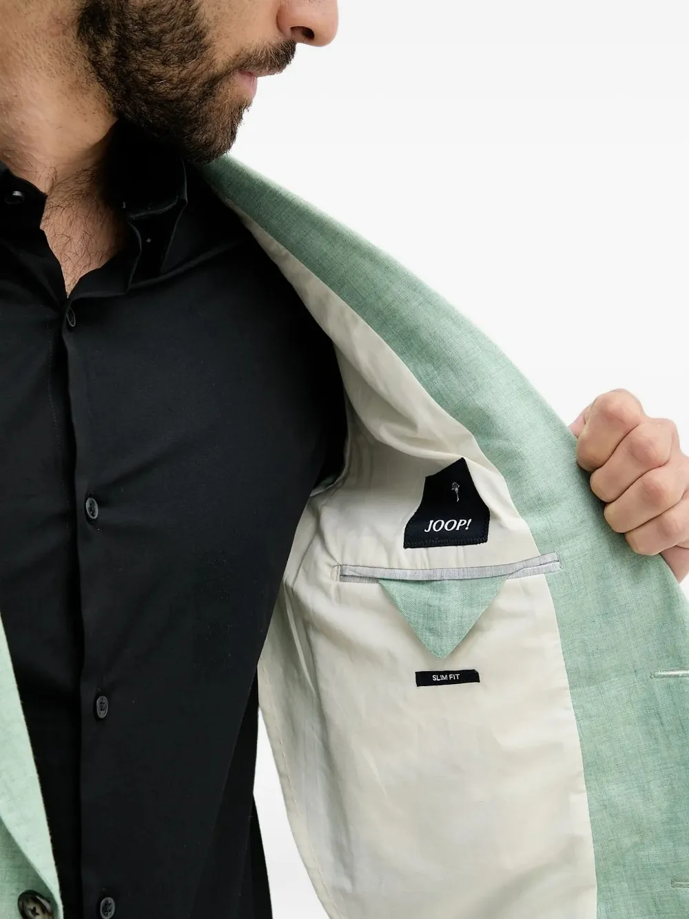 Joop! Hoverest blazer met knopen Groen