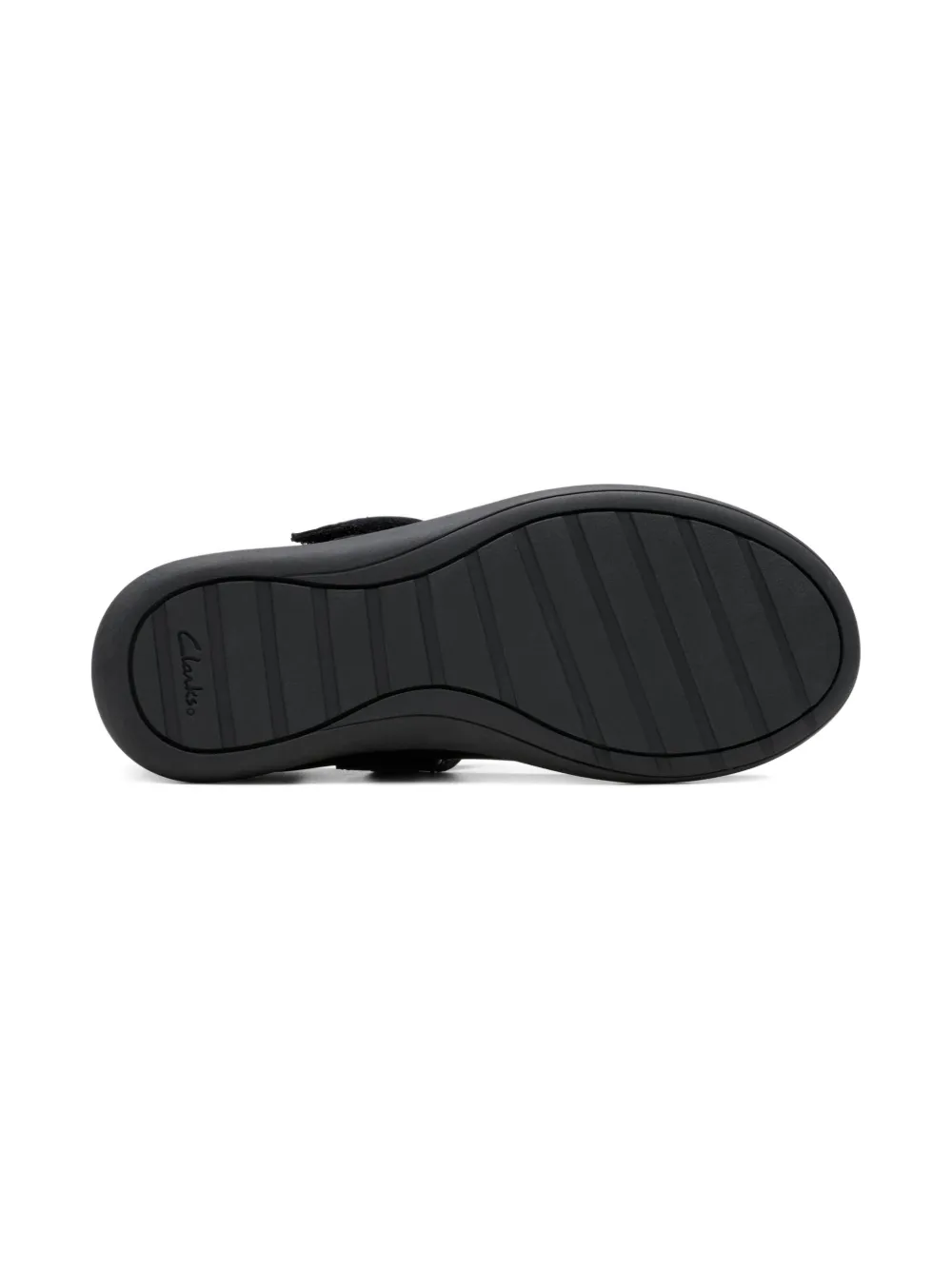 Clarks Kids Etch Pure Kid scalloped-edge ballerinas - Zwart