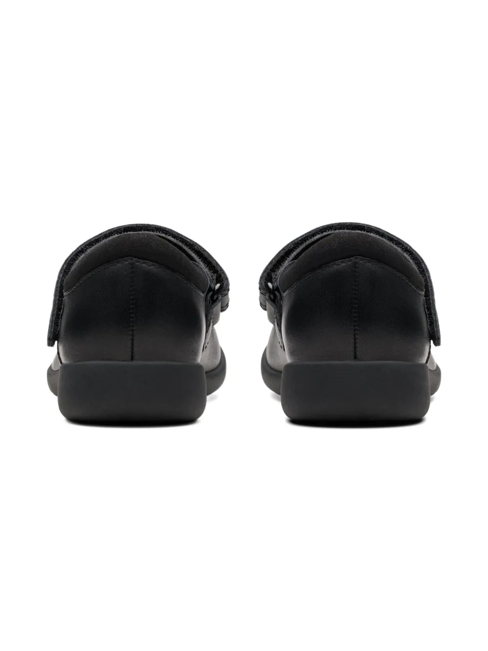 Clarks Kids Etch Pure Kid scalloped-edge ballerinas Black