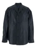 Juun.J tailored-collar coated cotton shirt - Blue