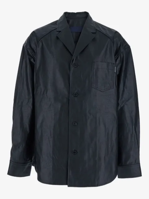 Juun.J Camisa de alfaiataria em algodão encerado