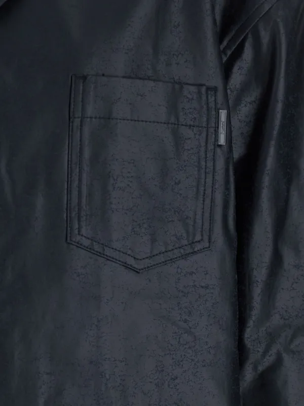 Tシャツ・カットソー JUUN.J Coated Cotton Tailored Collar Shirts Juun.J tailored-collar Coated Cotton Shirt | Blue | FARFETCH