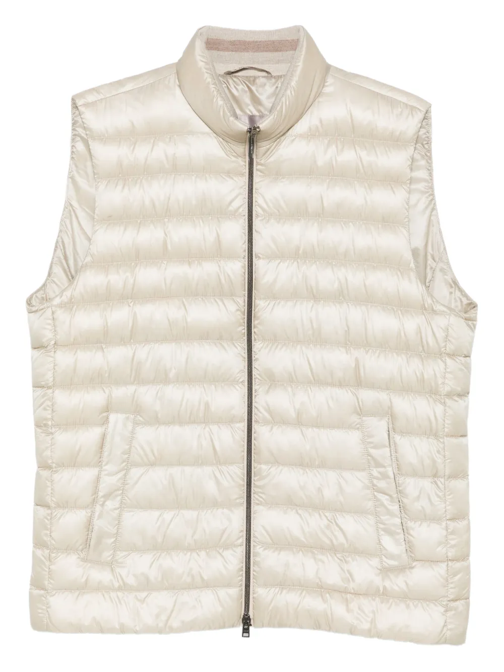 quilted zip-front gilet