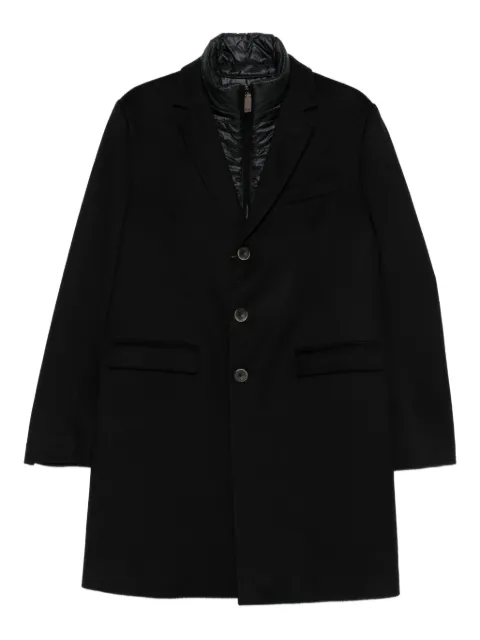 Herno detachable-liner button coat