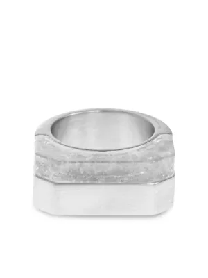 【送料込】RICK OWENS_Hollywood リング silver-hollywood-open-beveled-