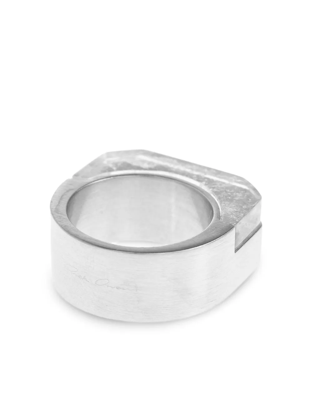  Rick Owens Double Crystal Hollywood Ring - Silver 