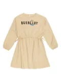 Burberry Kids drawstring-waist logo dress - Neutrals