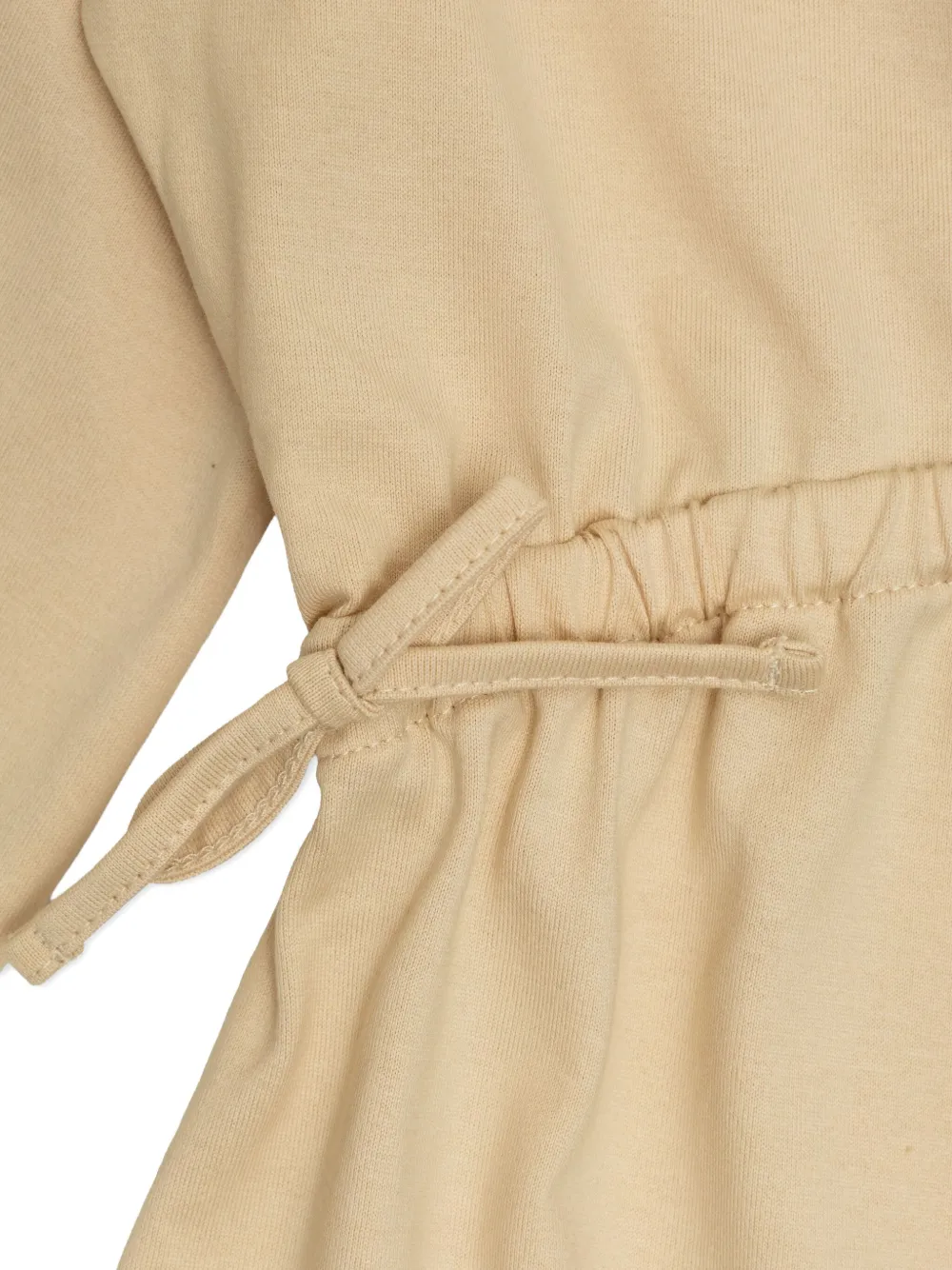 Burberry Kids Jurk met trekkoordtaille en logo Beige