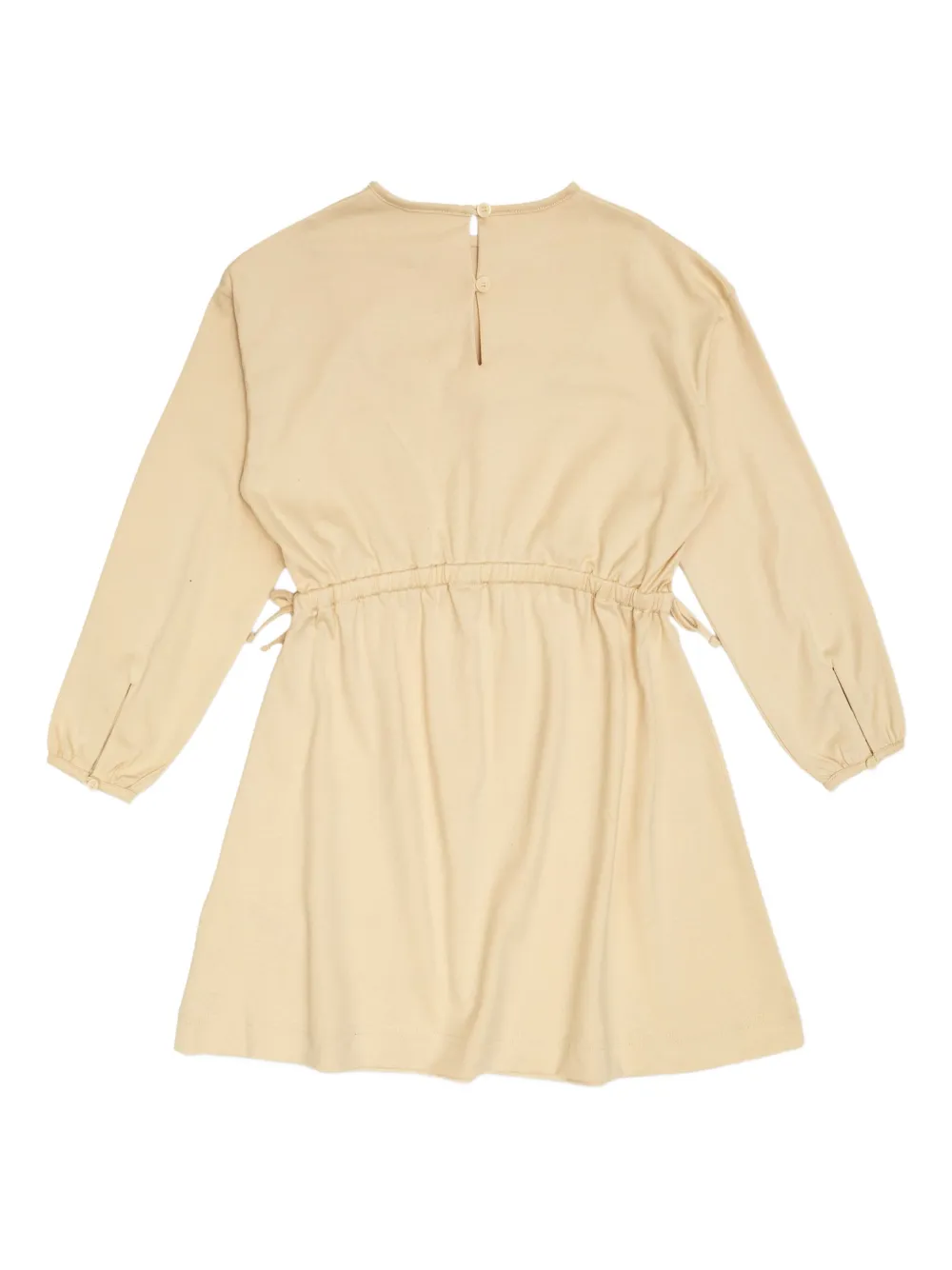 Burberry Kids Jurk met trekkoordtaille en logo Beige