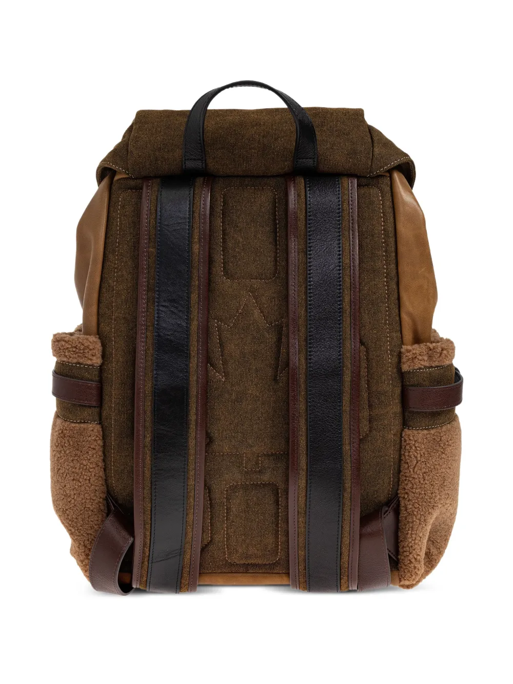 DSQUARED2 Canadian canvas rugzak met leren afwerking Bruin