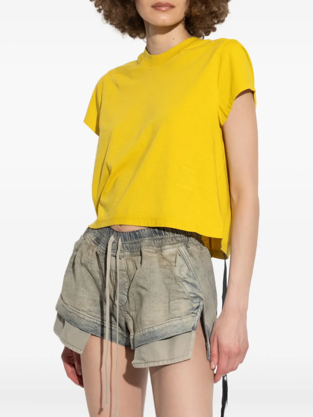 Rick Owens DRKSHDW short-sleeve crew-neck T-shirt Geel