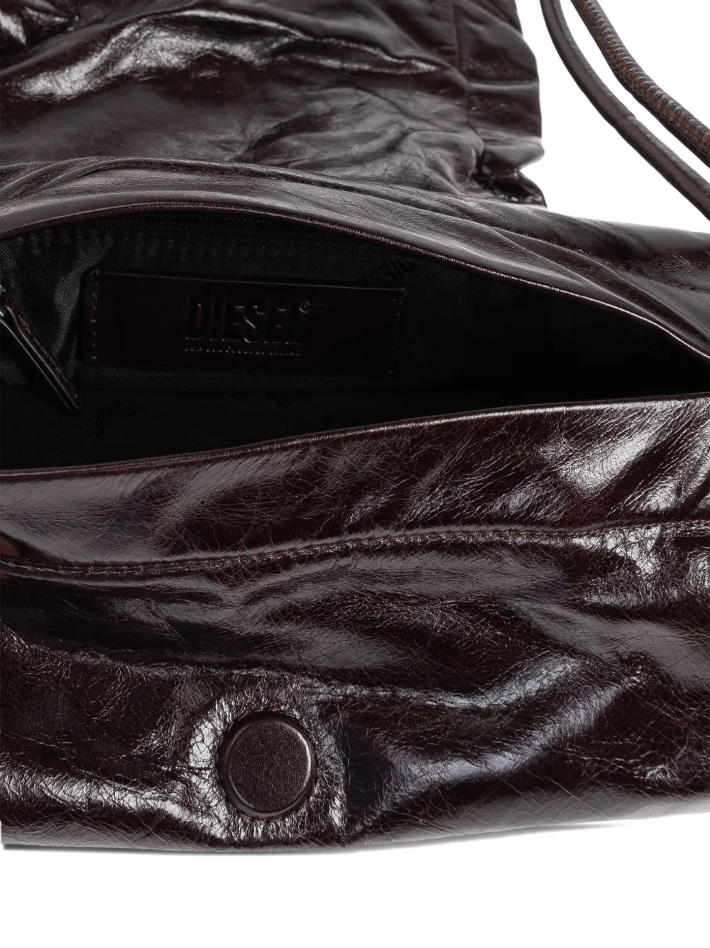Diesel pleated clasp tote bag Bruin