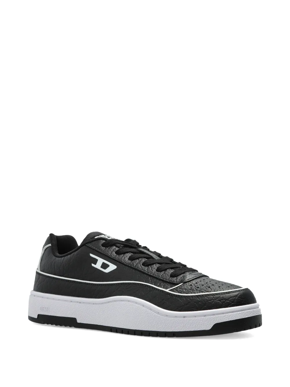Diesel Tracker low-top sneakers met leren vlakken Zwart