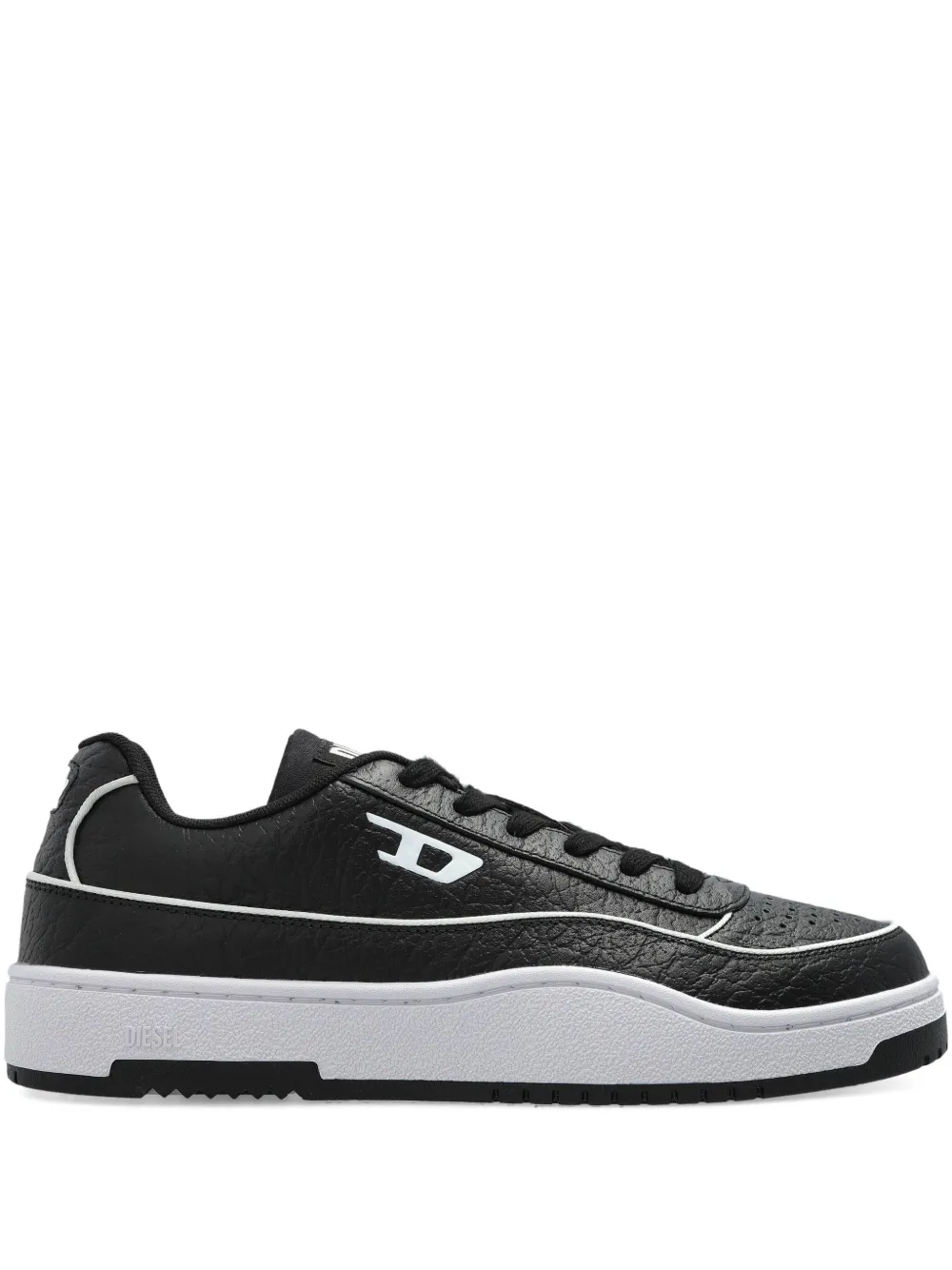 Diesel Tracker leather-panelled low sneakers Zwart