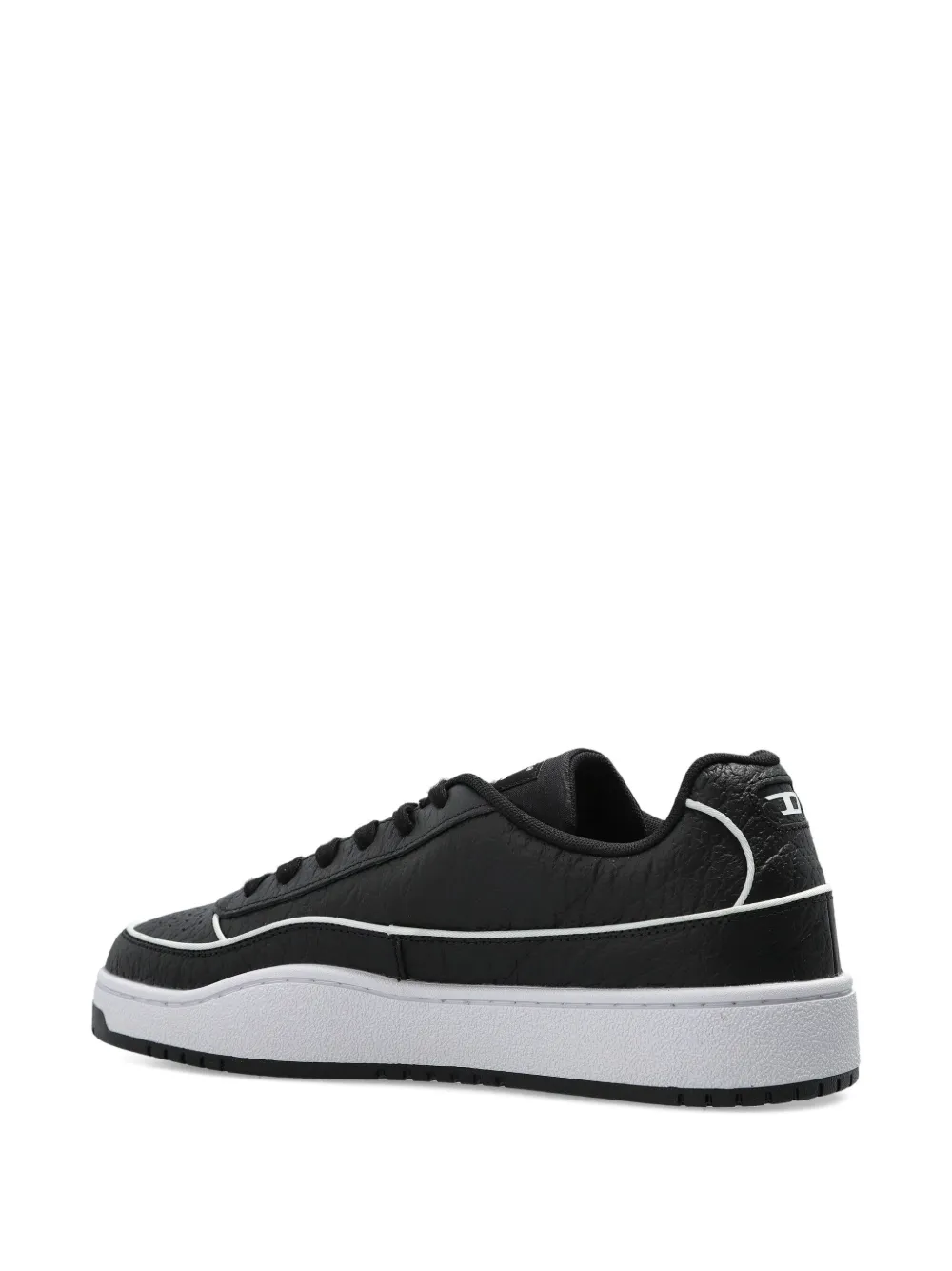 Diesel Tracker low-top sneakers met leren vlakken Zwart