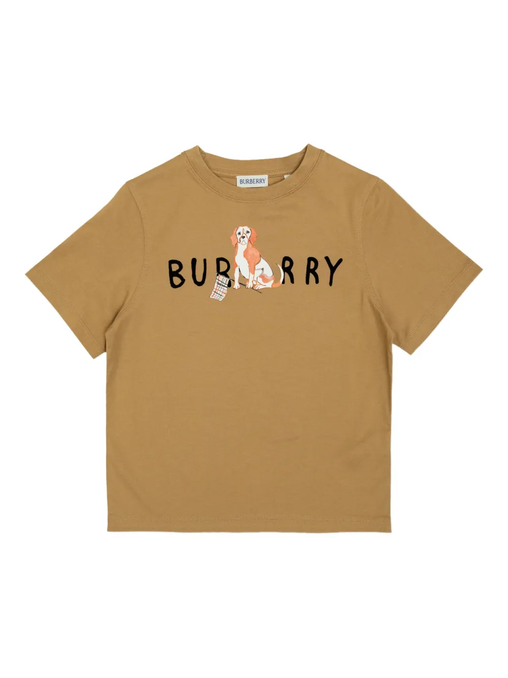Burberry Kids T-shirt met hondenprint Beige