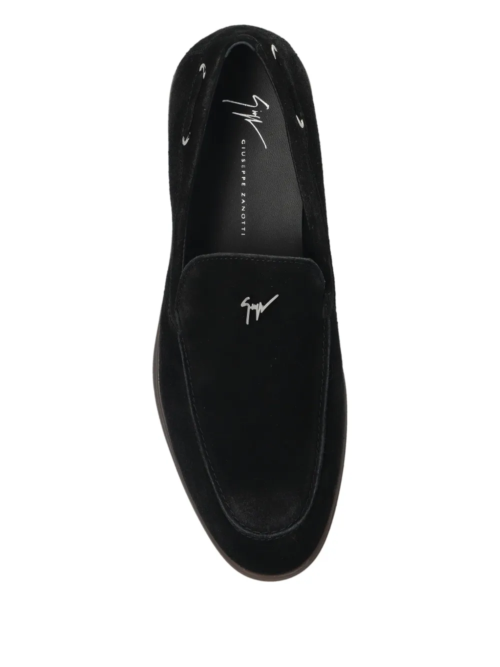 Giuseppe Zanotti logo-plaque loafers Black