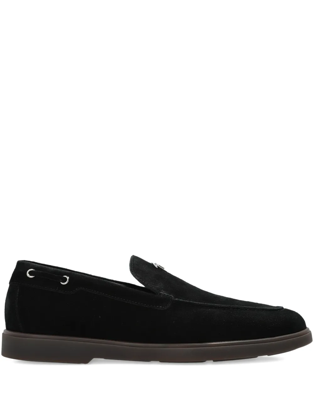Giuseppe Zanotti logo-plaque loafers Black