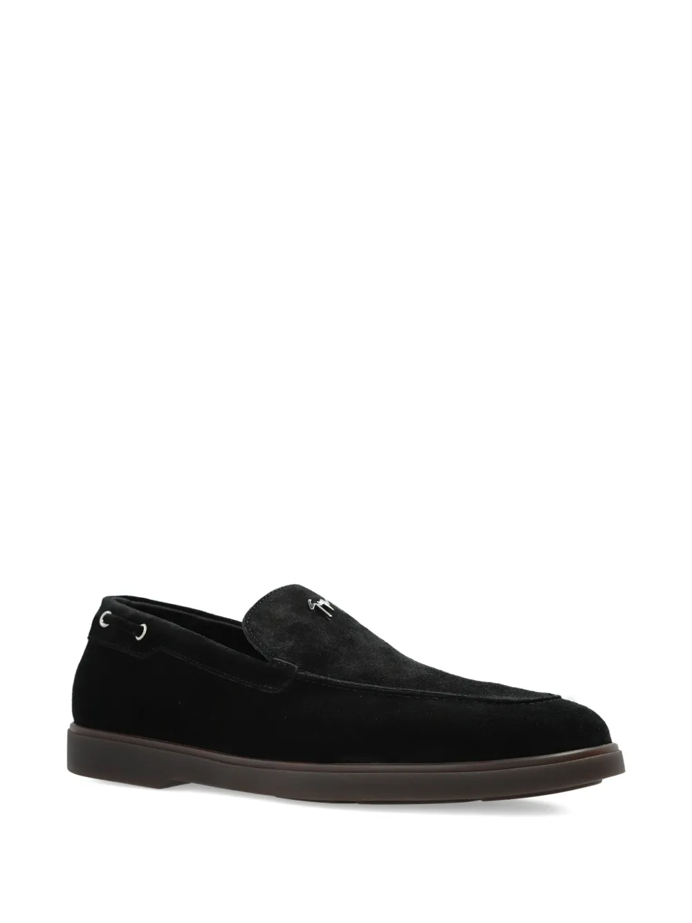 Giuseppe Zanotti logo-plaque loafers Black
