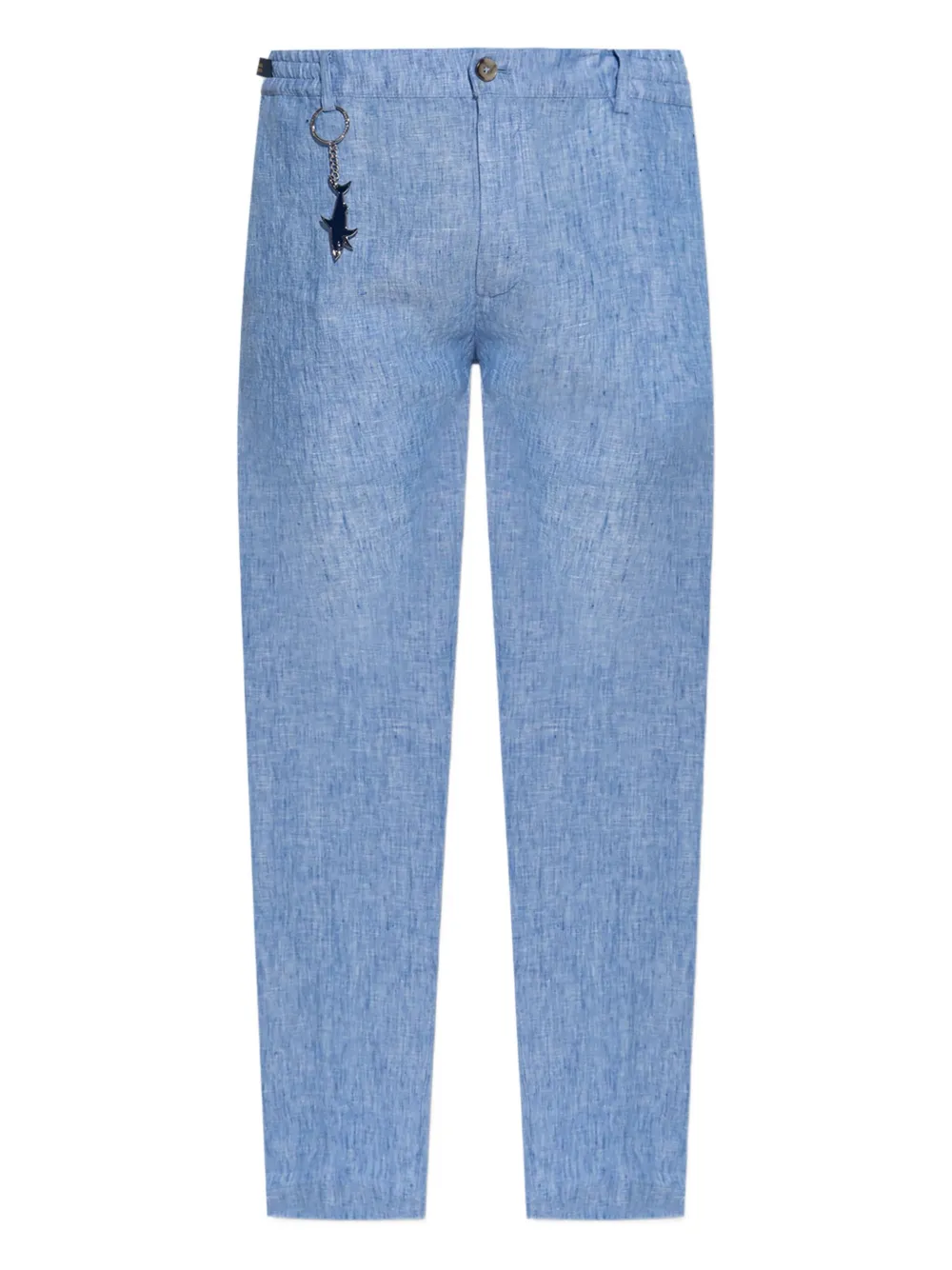 Paul & Shark-keychain linen trousers Blauw