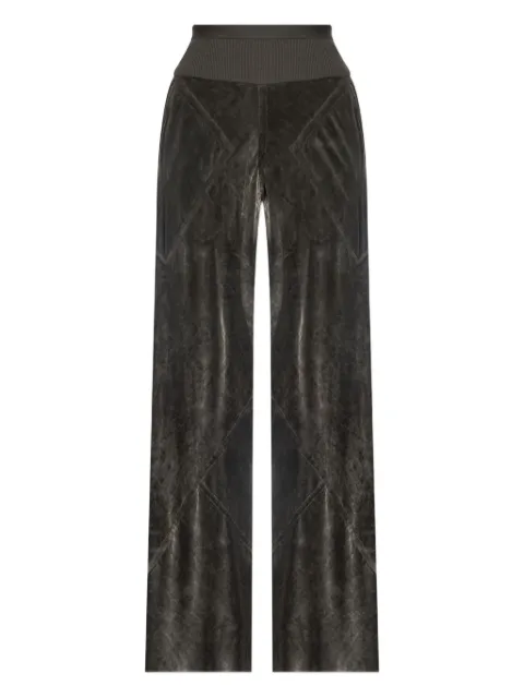 Rick Owens ribbed-waistband velvet trousers