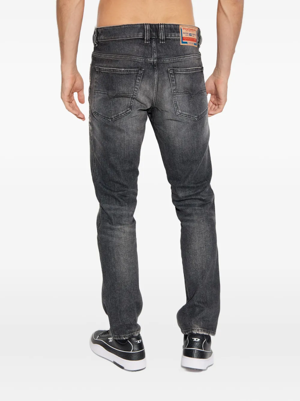 Diesel 1993 D-Vyl gerafelde jeans Zwart