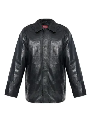 PS Paul Smith flap-pocket zip-front Leather Jacket | Black